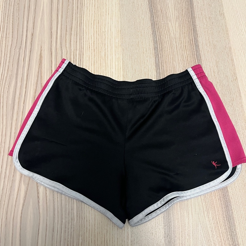 Danskin - Black and Pink Shorts - Size Large (10-12)